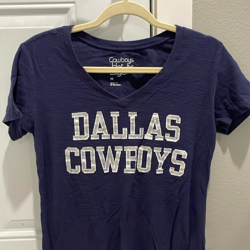 Dallas Cowboys v-neck tee for women